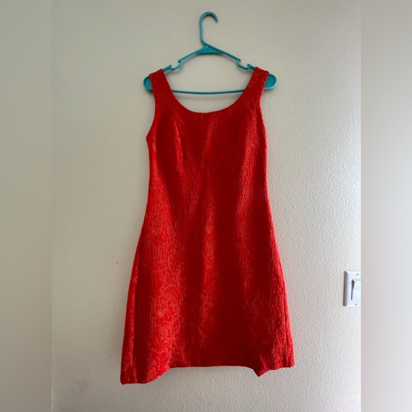 Orange Brocade What Goes Around Comes Around for Anthropologie Dress size 4 - Picture 2 of 11
